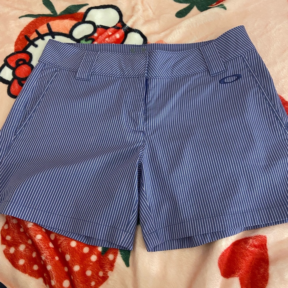 Oakley Women's Blue Striped Shorts